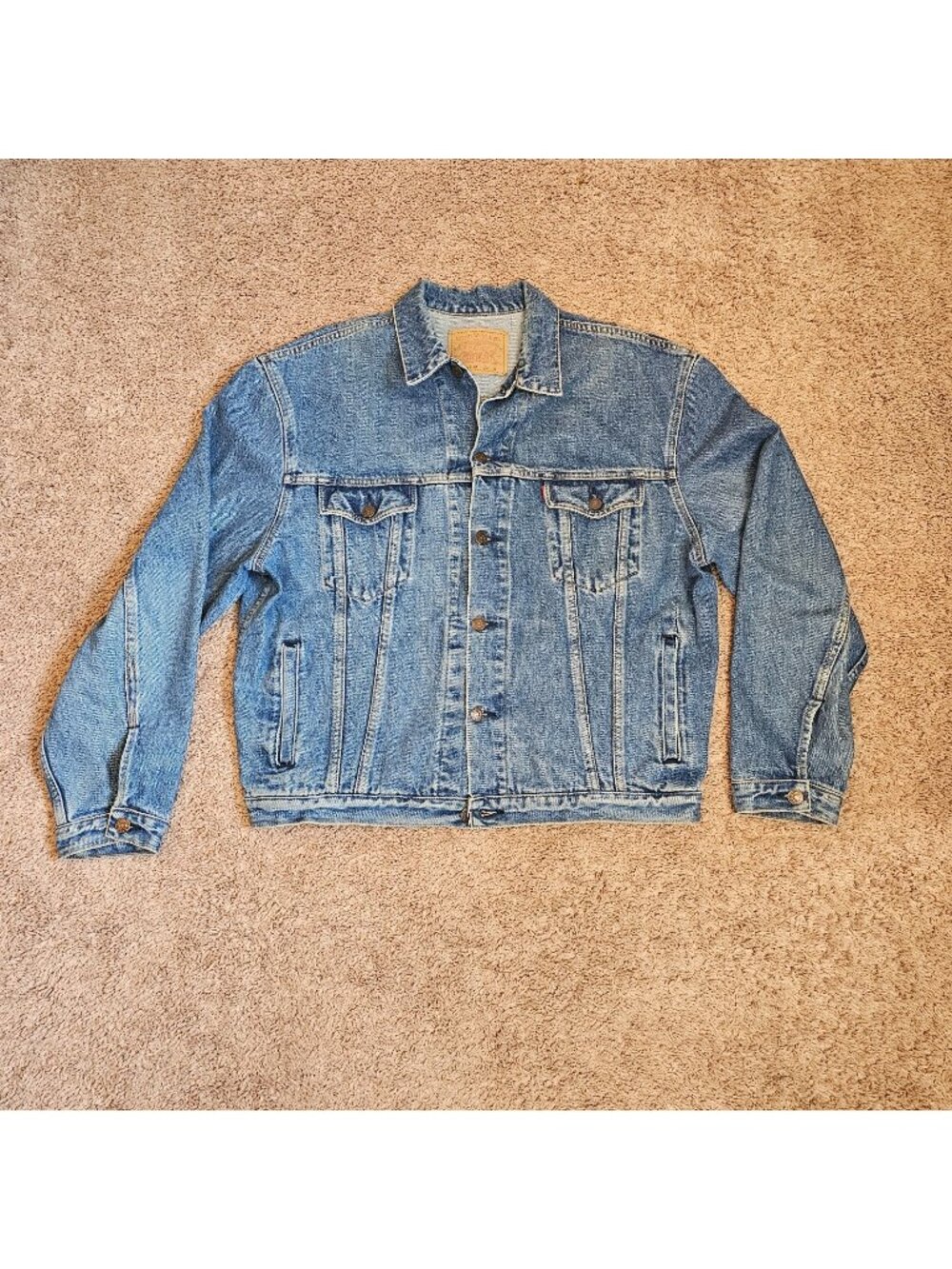 Vtg Levis Jean Jacket XL Britain Hard Rock London Denim 70503-02 Trucker 80s 90s